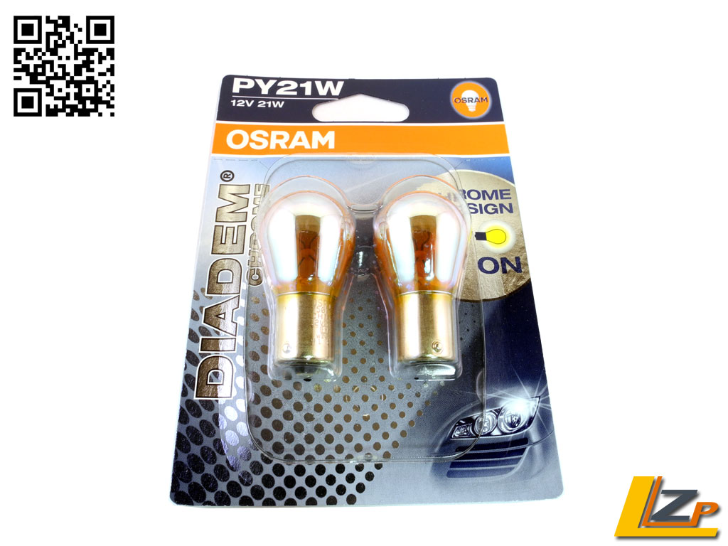 Osram PY21W DIADEM Chrome 2er SET (gelbe Blinkerlampe)-7507DC